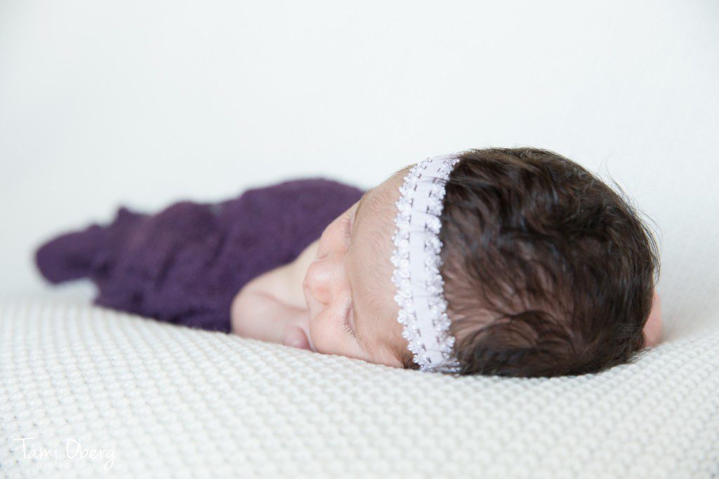 sleeping newborn girl