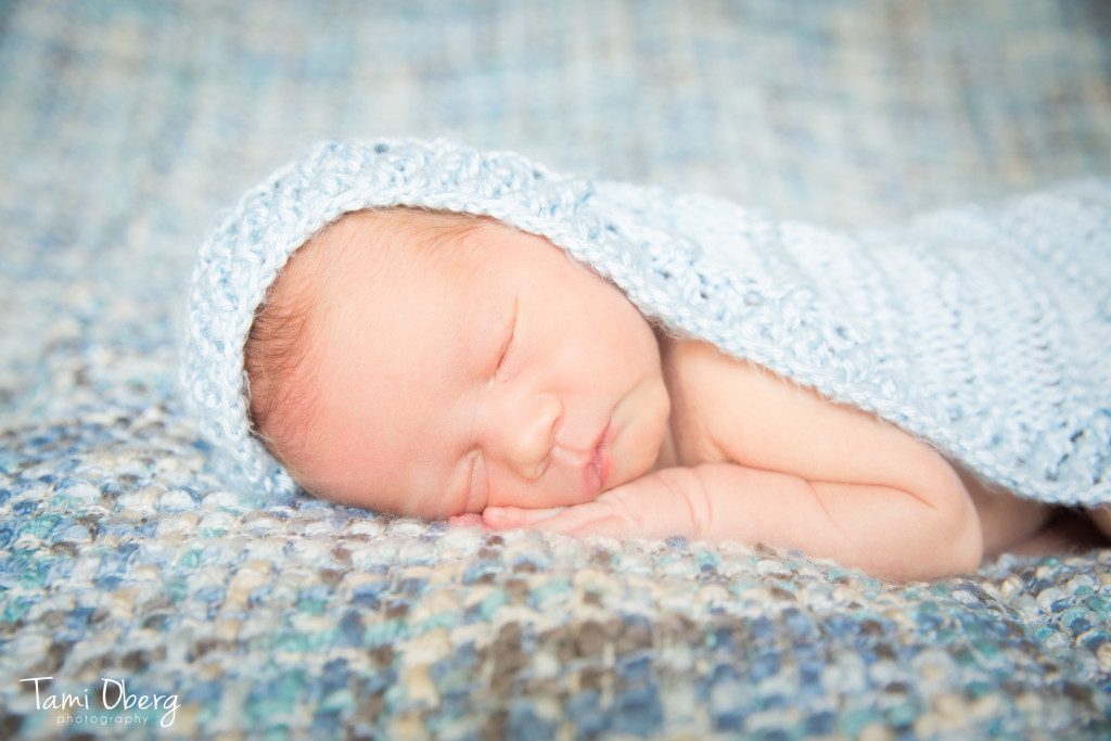 newborn baby under a blanket