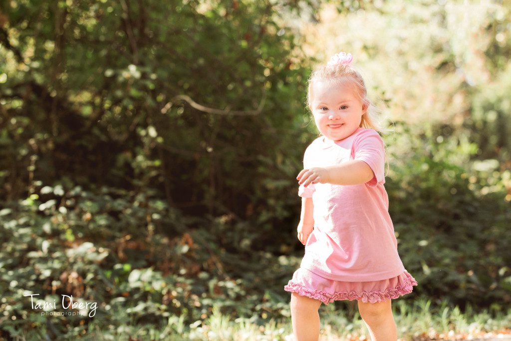 little girl walking