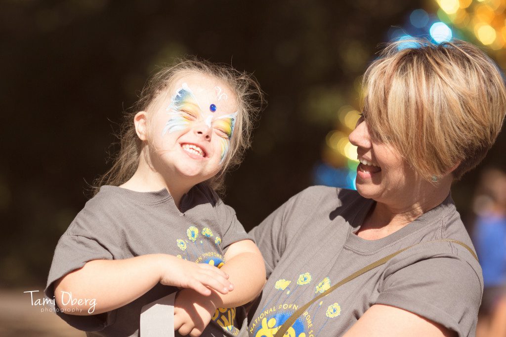 mother and her laughing daughter