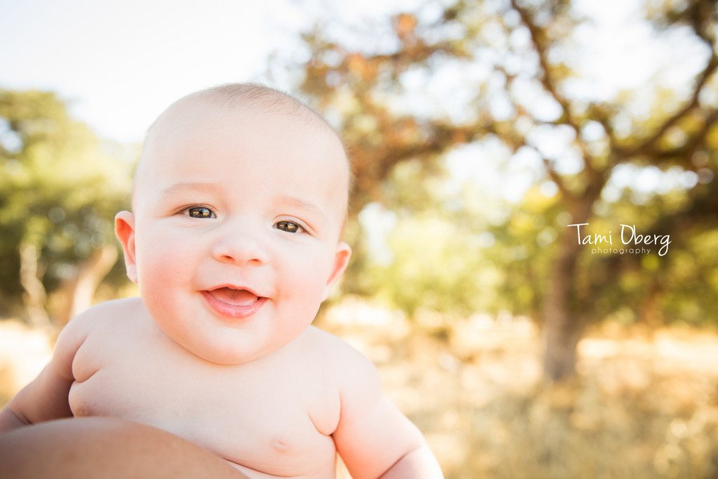 baby picture in a field