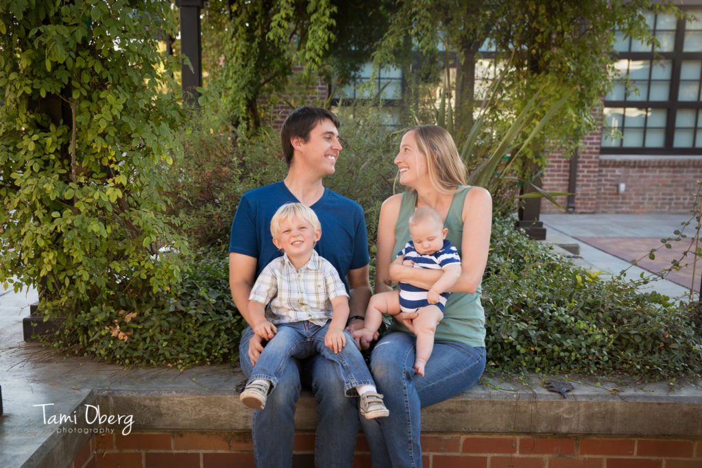 family picture with two small children
