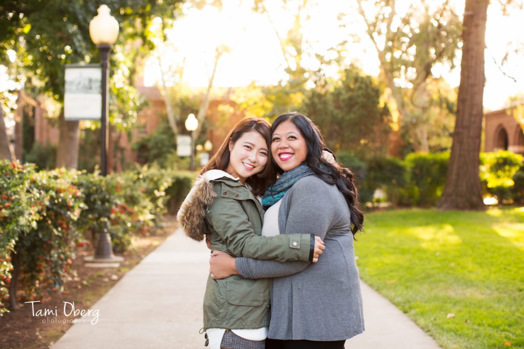 two friends hugging